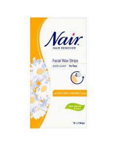 Nair Natural Origin Formula Face 12 Wax Strips