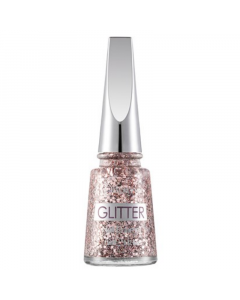 Flormar Glitter Nail Enamel - GL02 Pink Silver