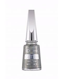Flormar Glitter Nail Enamel - 38 Holographic Silver