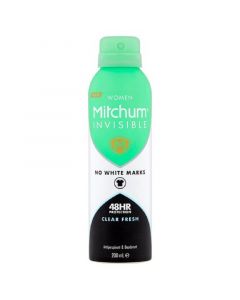 Mitchum Clear Fresh 48H Protection No White Marks Women Body Spary 200ml