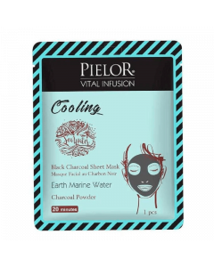 Pielor Vital Infusion Cooling Black Charcoal Facial Mask