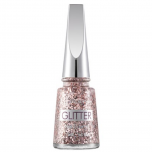 Flormar Glitter Nail Enamel - GL02 Pink Silver