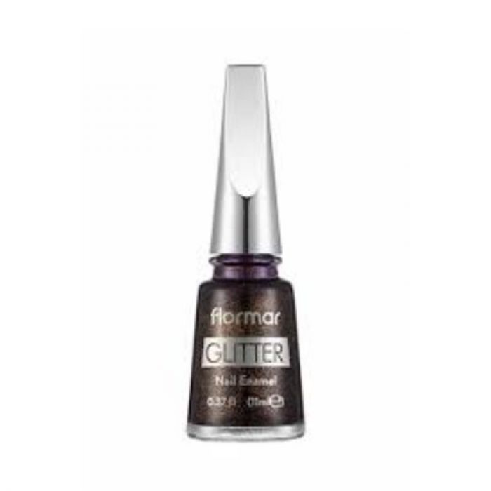 Flormar Glitter Nail Enamel - 44 Purple Glare