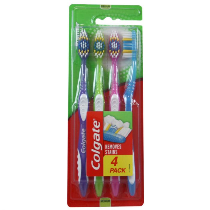 Colgate Premier Clean Medium Toothbrush 4pcs Pack