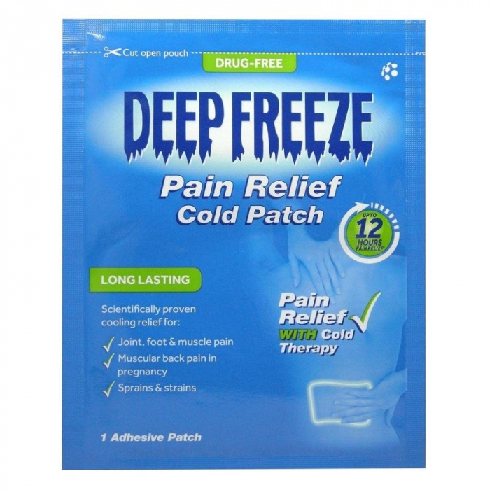 Deep Freeze Muscle Back Joint Sprains Strains 1 Adhesive Pain Relief Cold Patch