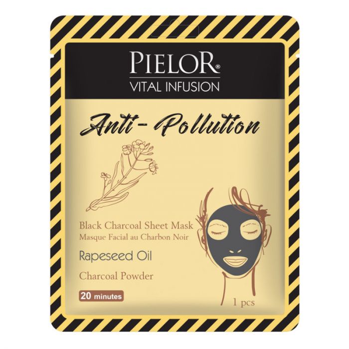 Pielor Vital Infusion Anti-Pollution Black Charcoal Facial Mask