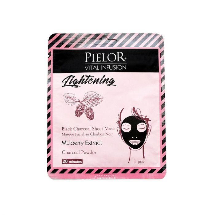 Pielor Vital Infusion Lightening Black Charcoal Facial Mask