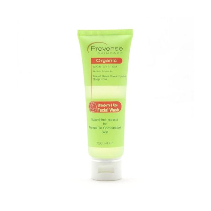 Prevense Skin Care Organic Strawberry & Alo Face Wash 120ml