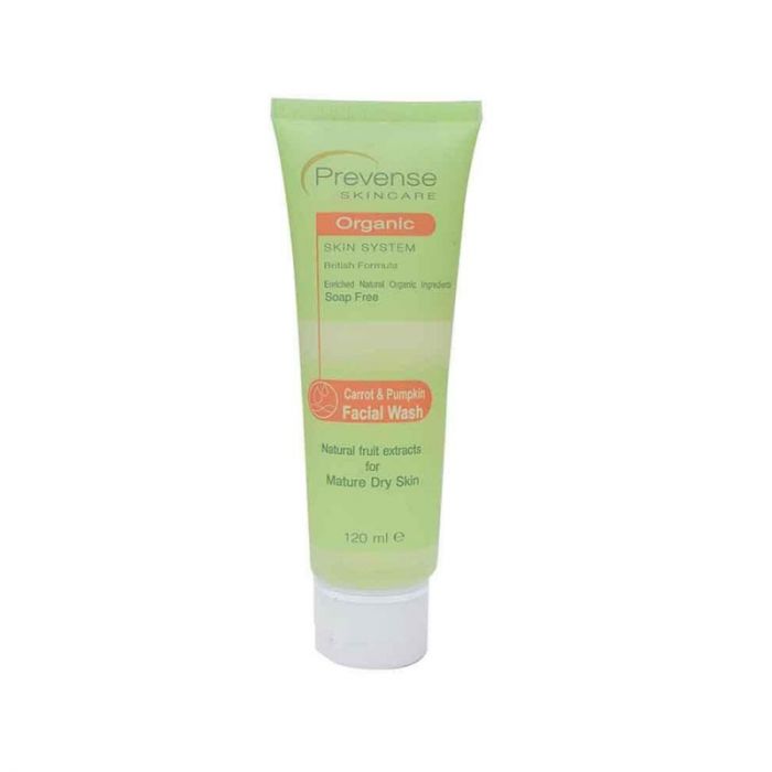 Prevense Skin Care Organic Carrot & Pumpkin Face Wash 120ml