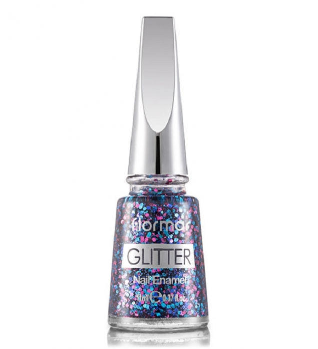 Flormar Glitter Nail Enamel - 09 Multicolor Shine