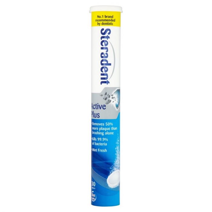 Steradent Active Plus Mouth Bacteria Remover Tablet