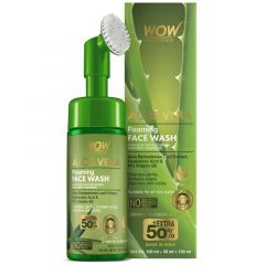 Wow Aloe Vera Foaming Face Wash With Brush 150ml